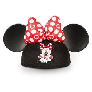 Disney Parks - Minnie Mouse Puffy Ears Hat w/ Polka Dots & Hearts